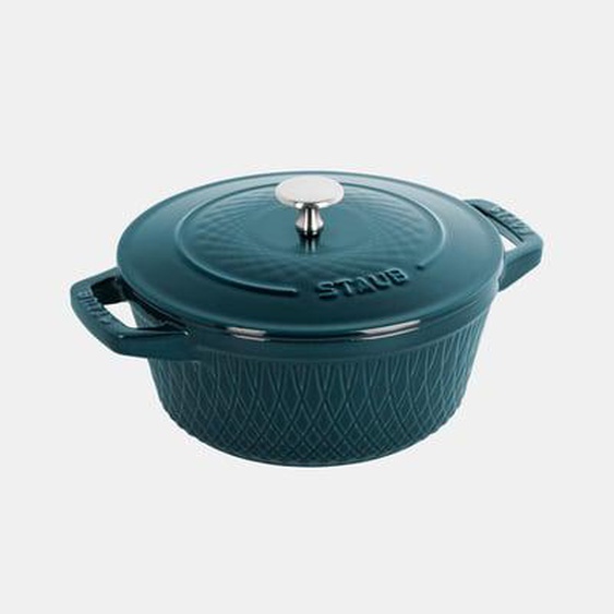 Cocotte  Ø20 cm - Twister fonte - Bleu La Mer