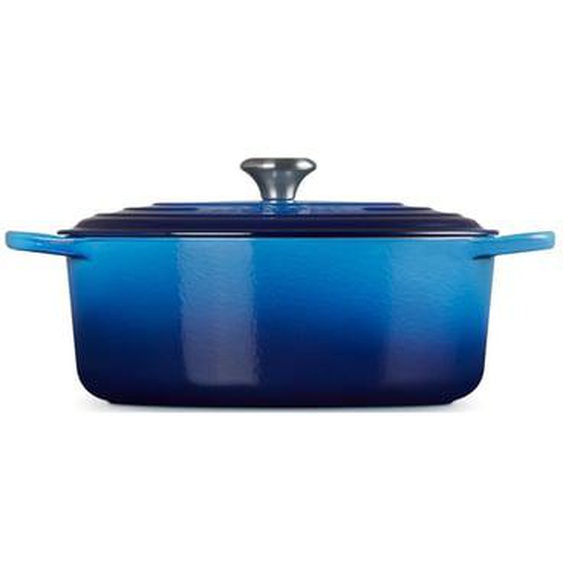 Cocotte ovale 29 cm - Signature - Fonte émaillée - Azur