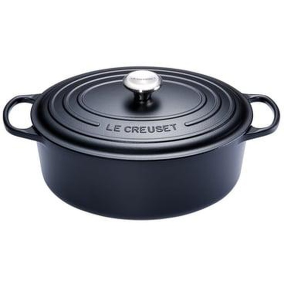 Cocotte ovale fonte émaillée noir 29 cm 4,7L