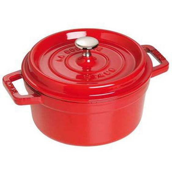 Cocotte ronde fonte brillante Cherry 22 cm 2,6 L