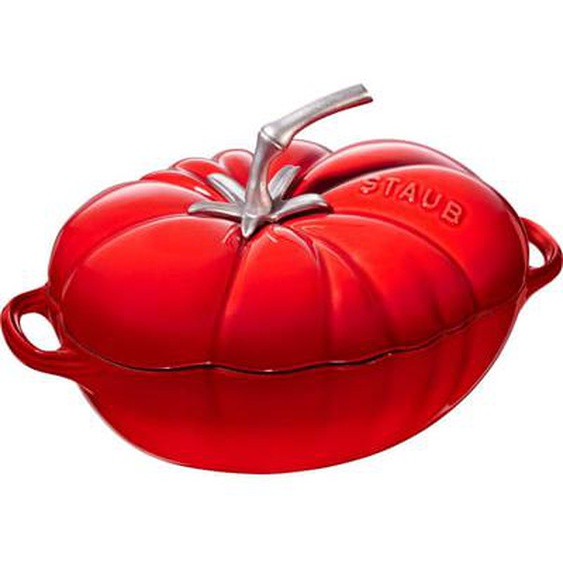 Cocotte tomate FORMES SPÉCIALES fonte émaillée rouge cerise 25 cm 2,9L