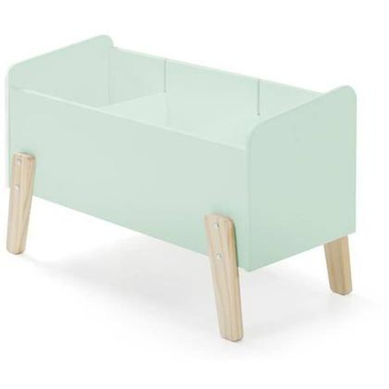 Coffre À Jouets - Kiddy - Couleur Menthe - Mdf Laqué Bleu