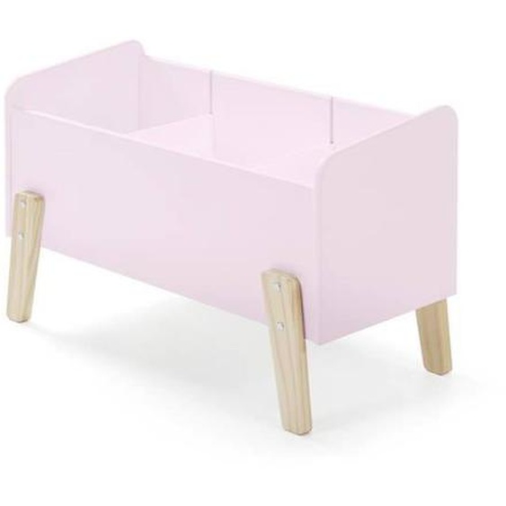 Coffre À Jouets - Kiddy - Rose - Mdf Laqué - Rangement Enfant Beige