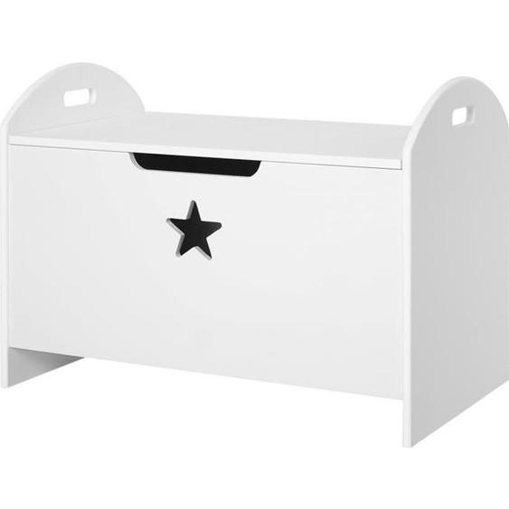 Coffre malle de rangement - HOMCOM - 62x40x46cm - Blanc - Enfant - MDF