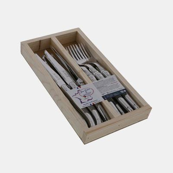 Coffret 12 pièces avec range couverts - inox