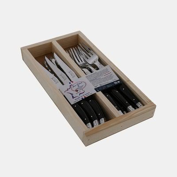 Coffret 12 pièces avec range couverts - Noir