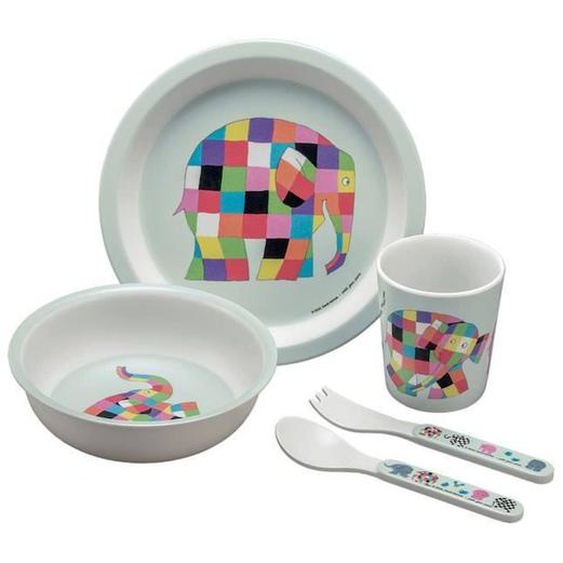 Coffret Cadeau - Petit Jour Paris - Elmer - Set De Vaisselle Pour Enfant - Multicolore Rouge