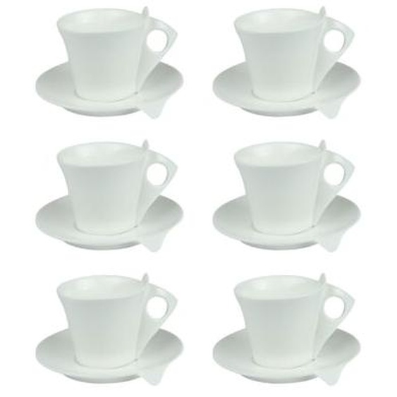 Coffret de 6 tasses et sous tasses Libra 10 cl