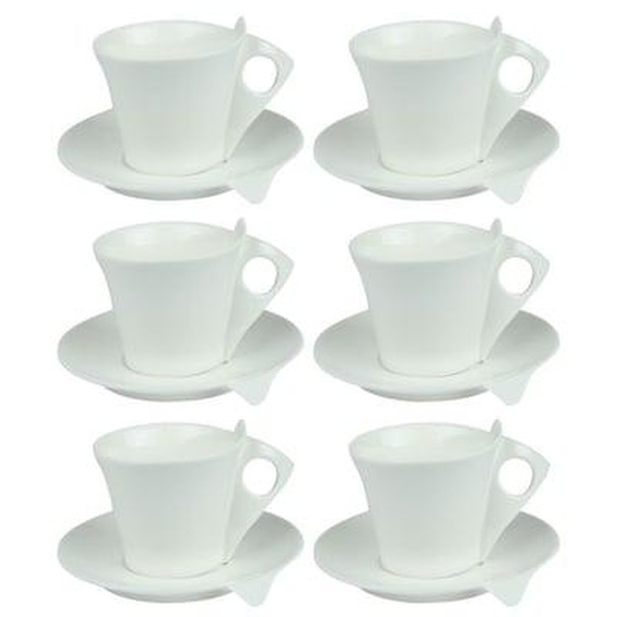 Coffret de 6 tasses et sous tasses Libra 18 cl