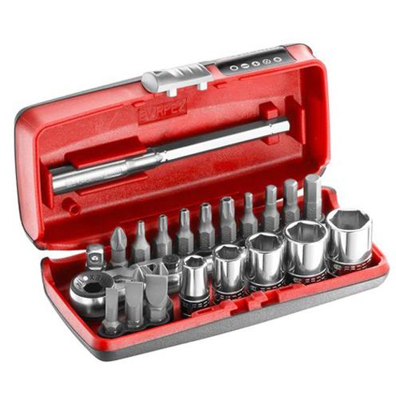 Coffret douilles 1/4 6 pans métriques et embouts 23 pièces - FACOM - R1PICOPB