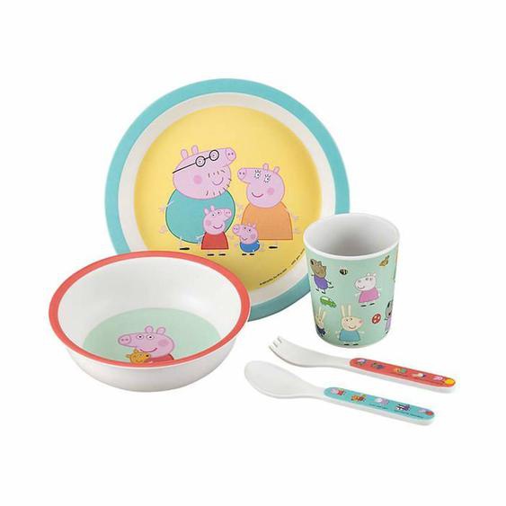 Coffret Repas Peppa Pig Petit Jour Paris Multicolore - Petit Jour - Coffret Repas - Jaune - Melamine - 6 Mois Jaune