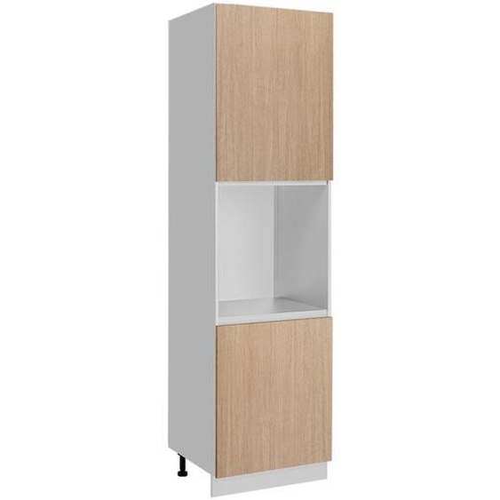 Colonne De Cuisine Roma - Blanc/Beige - L 60 X H 210 X P 56,2 Cm