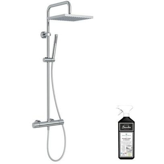 Colonne de douche thermostatique Brigitte + nettoyant Briochin