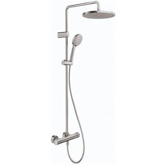 Colonne de douche thermostatique MinusFlow inox brossé