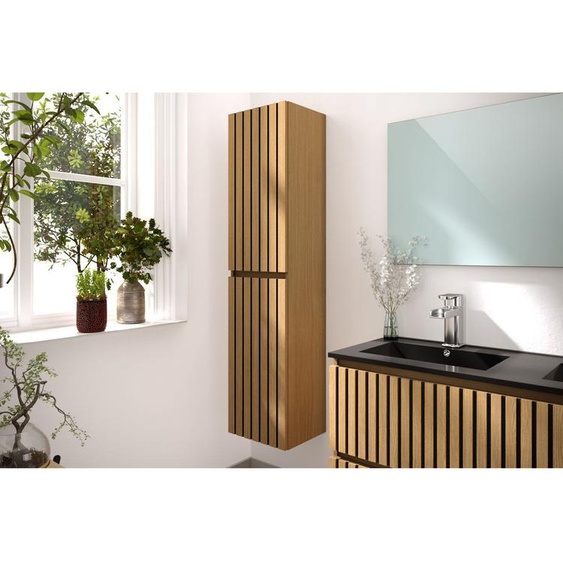 Bobochic - Colonne de salle de bain 140 cm KALEO TASSEAUX bois clair