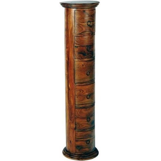 Colonne range CD - PALIS  - Taille : L 27 x l 27 x H 110 - Couleur marketing : Bois