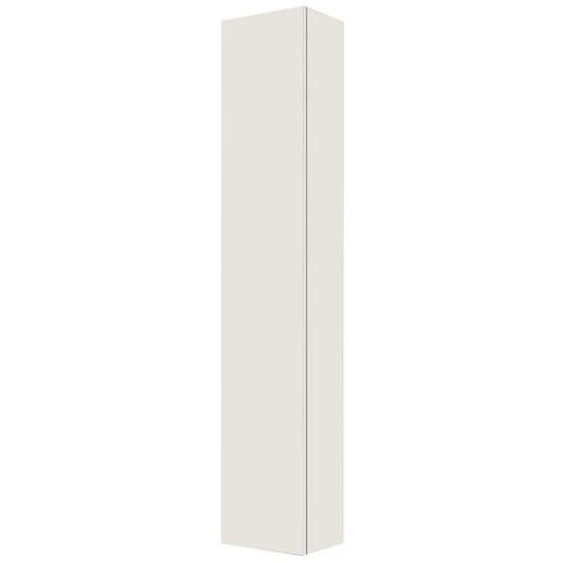 Colonne réversible 1 porte - Marque - Modèle - Blanc brillant - 30 cm - 4 étagères en verre