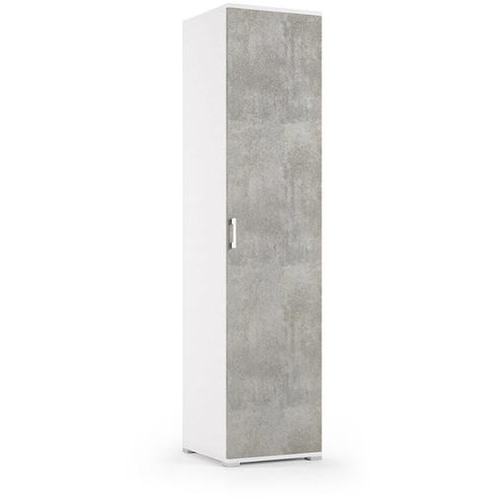 Colonnes Polyvalentes Blanc 45cm 1 Porte Effet Béton