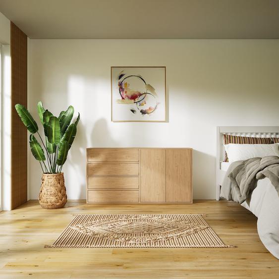 Commode - Effet chêne, moderne, raffinée, avec porte Effet chêne et tiroir Effet chêne - 151 x 79 x 34 cm