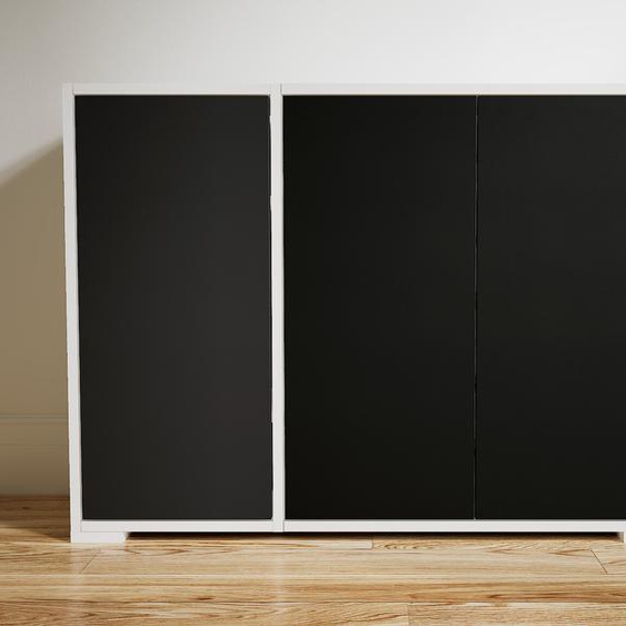Commode - Noir, contemporaine, élégantes, avec porte Noir - 115 x 81 x 34 cm, personnalisable