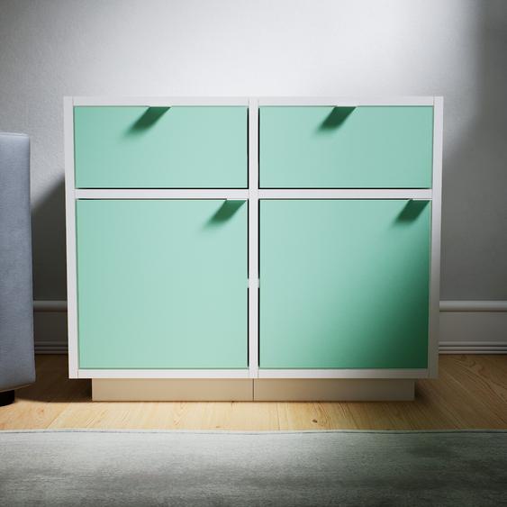 Commode - Vert céladon, moderne, raffinée, avec porte Vert céladon et tiroir Vert céladon - 79 x 66 x 47 cm