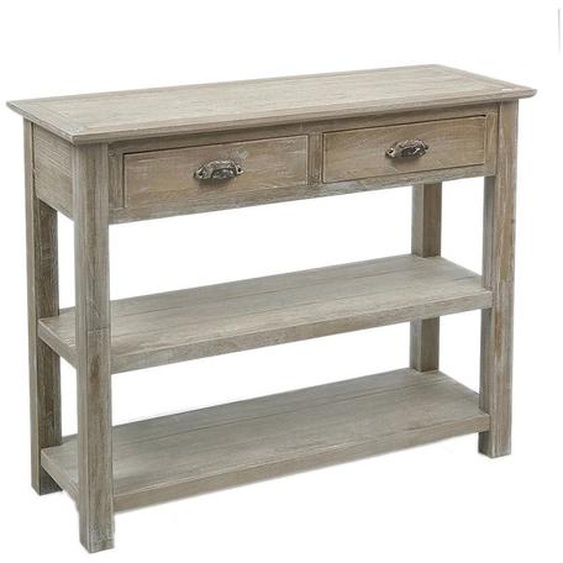 Console 2 tiroirs HALO en Bois cérusé