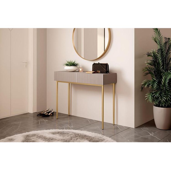 Bobochic - Console 2 tiroirs KASHA Pieds or