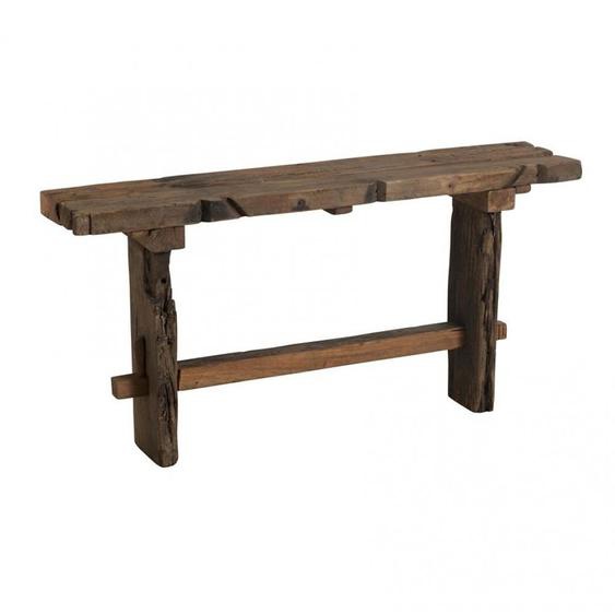 Console vieillie LASSA en bois brut / Marron