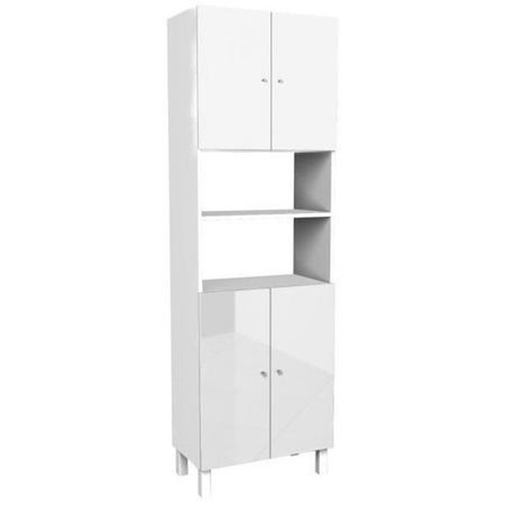 Corail Armoire De Salle De Bain L 60 Cm - Blanc Laque