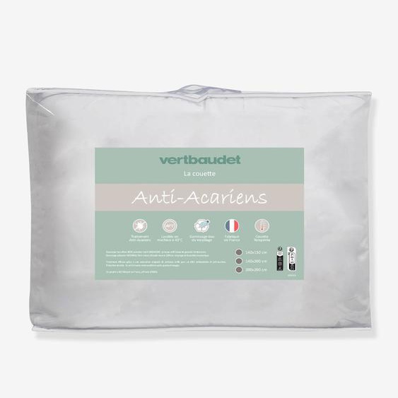 Couette tempérée microfibre anti-acariens GREENCARE® blanc