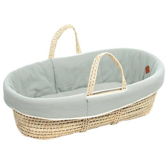 Couffin Bébé Avec Matelas Habillage Et Drap Housse Vert De Gris Taille Unique Vert