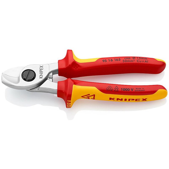 Coupe-câbles isolé 1000V capacité 50mm² 165mm - KNIPEX - 95 16 165