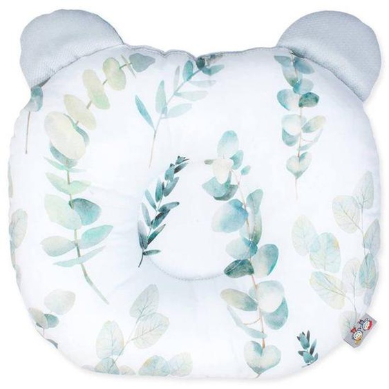 Coussin Anti-tête Plate Réversible En Velvet - Sevira Kids - Eucalyptus Gris - 30 Cm X 25 Cm - Pour Bébé Gris