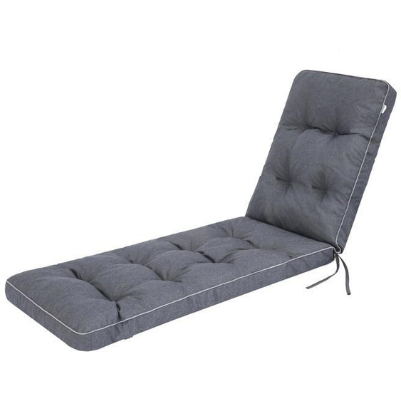 Coussin Chaise Longue Hugo Marine, Confort Durable pour Jardin/Plage, Matériaux Résistants à lEau - Grande Taille 201x55 cm