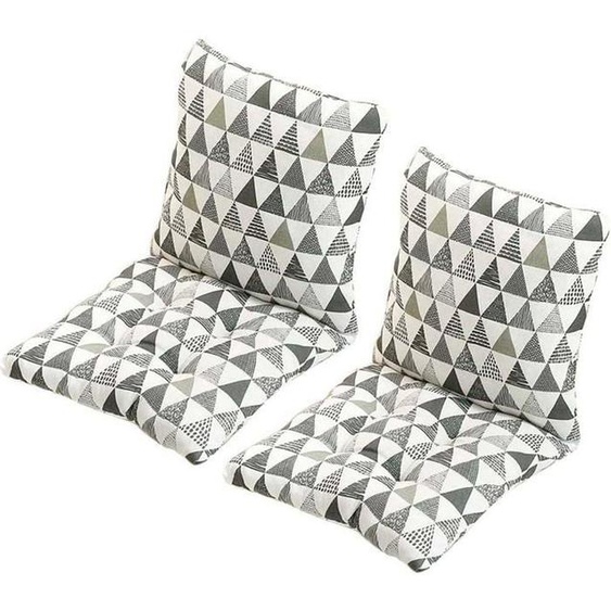 Coussin de Chaise avec Dossier, 40x40cm Coussin de Siège lot de 2 , Doux et Respirant pour Chaises de Cuisine d’Assise de Jardin,A