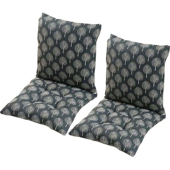 Coussin de Chaise avec Dossier, 40x40cm Coussin de Siège lot de 2 , Doux et Respirant pour Chaises de Cuisine d’Assise de Jardin,E