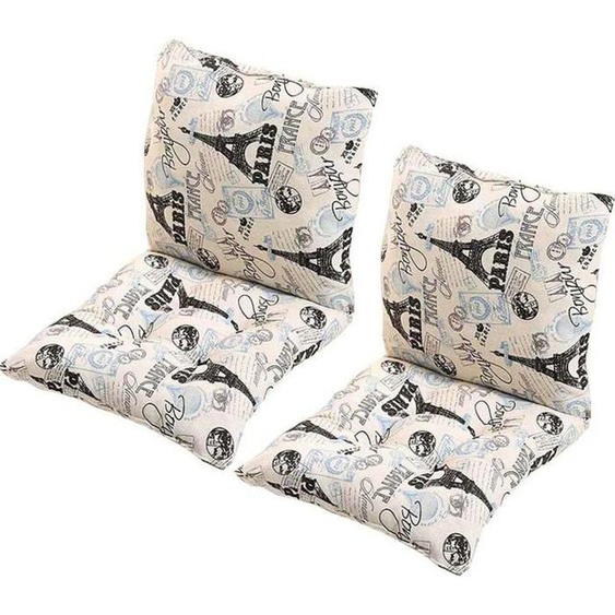 Coussin de Chaise avec Dossier, 40x40cm Coussin de Siège lot de 2 , Doux et Respirant pour Chaises de Cuisine d’Assise de Jardin,J