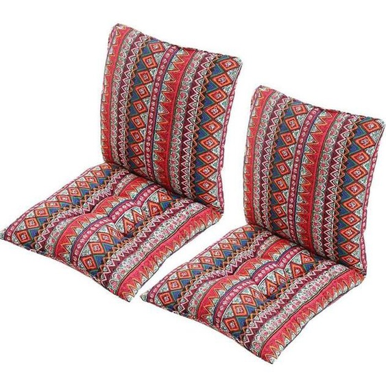 Coussin de Chaise avec Dossier, 40x40cm Coussin de Siège lot de 2 , Doux et Respirant pour Chaises de Cuisine d’Assise de Jardin,K