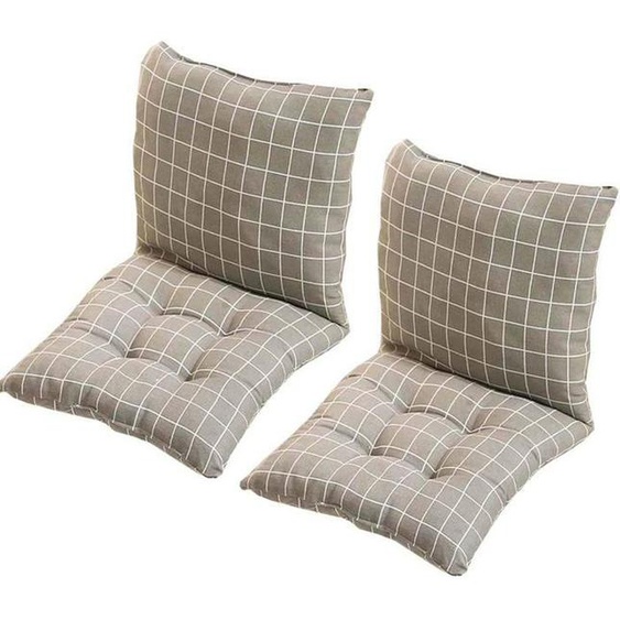 Coussin de Chaise avec Dossier, 40x40cm Coussin de Siège lot de 2 , Doux et Respirant pour Chaises de Cuisine d’Assise de Jardin,L