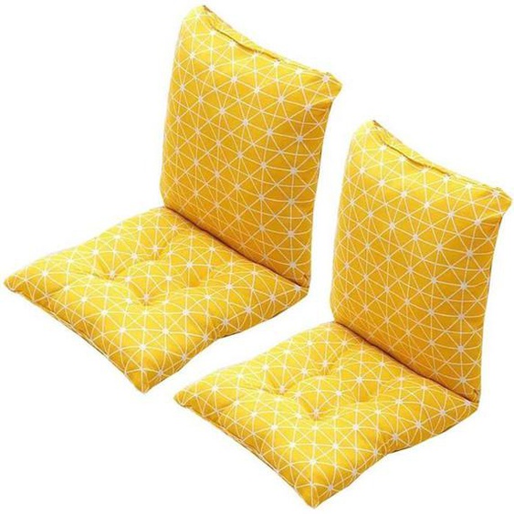 Coussin de Chaise avec Dossier, 40x40cm Coussin de Siège lot de 2 , Doux et Respirant pour Chaises de Cuisine d’Assise de Jardin,M