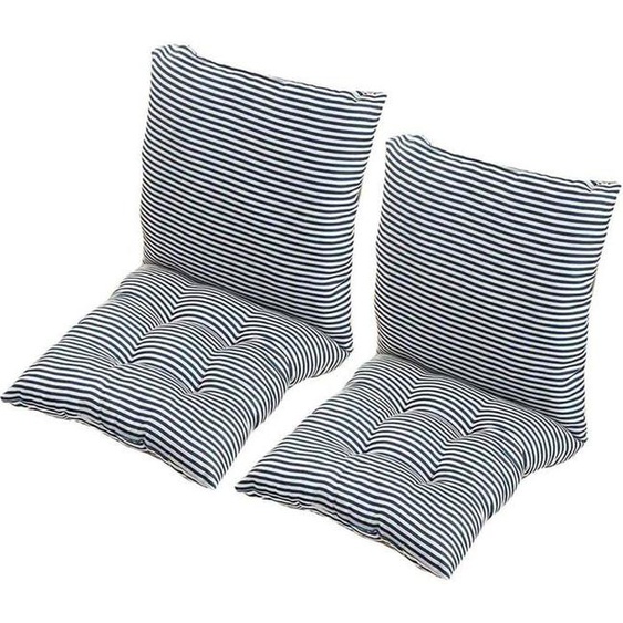 Coussin de Chaise avec Dossier, 40x40cm Coussin de Siège lot de 2 , Doux et Respirant pour Chaises de Cuisine d’Assise de Jardin,N