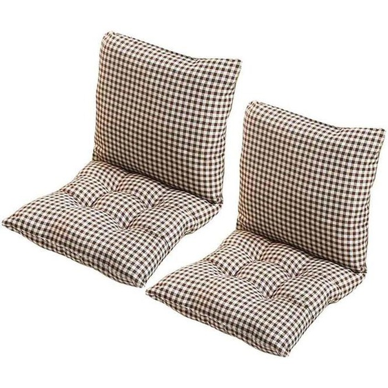 Coussin de Chaise avec Dossier, 40x40cm Coussin de Siège lot de 2 , Doux et Respirant pour Chaises de Cuisine d’Assise de Jardin,P