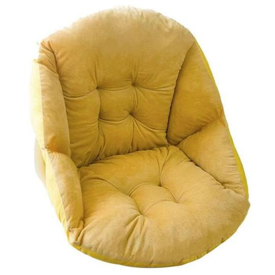 Coussin de Chaise - Rehausseur de Chaise Doux avec Dossier en Forme Coquille Peluche pour Chaise Jardin et Fauteuil, 40 x