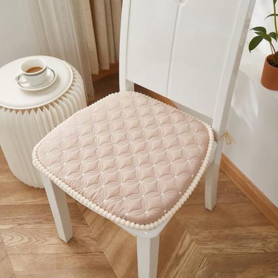 Coussin De Siège, 4 Pièces Coussin De Chaise De Salle À Manger Épaissi (Beige)