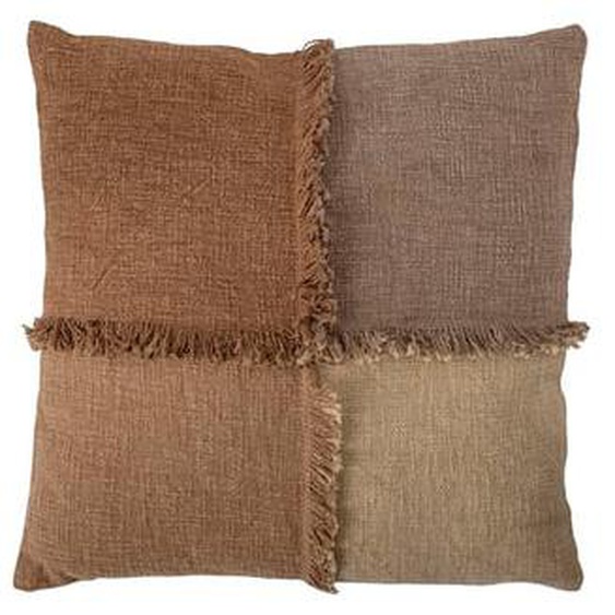 Coussin marron en coton Gija