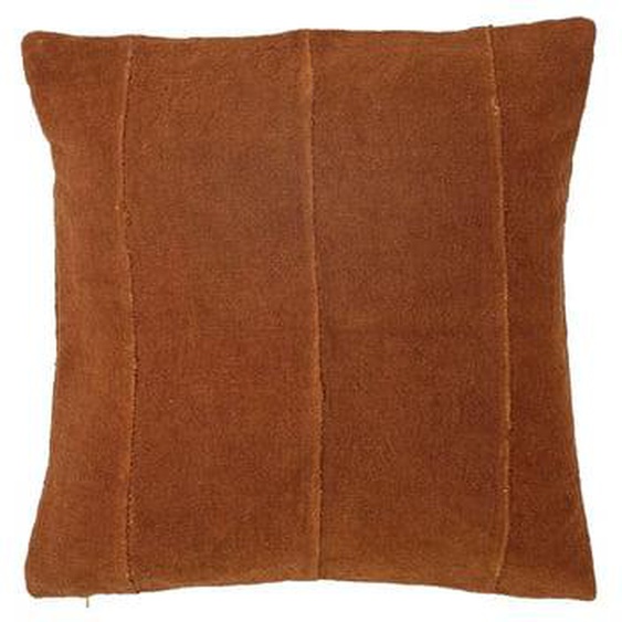 Coussin marron en coton Kita