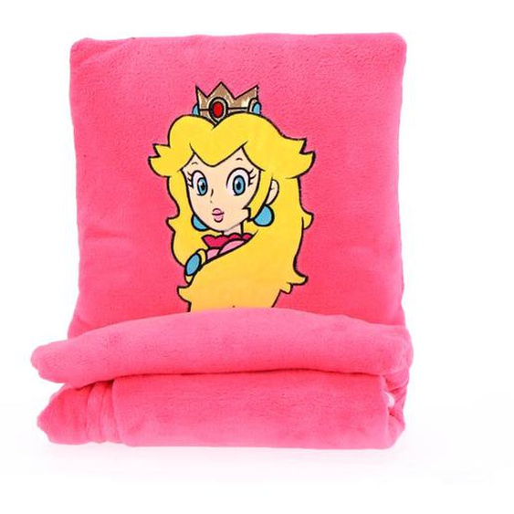 Coussin Plaid 2 En 1 Super Mario Peach Polyester Rose