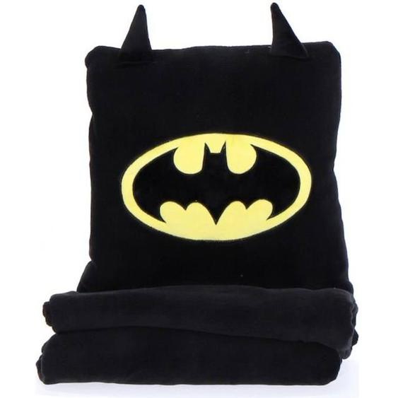 Coussin Plaid Batman - Batman - Ado 140x100 Cm - 100% Polyester - Noir Noir