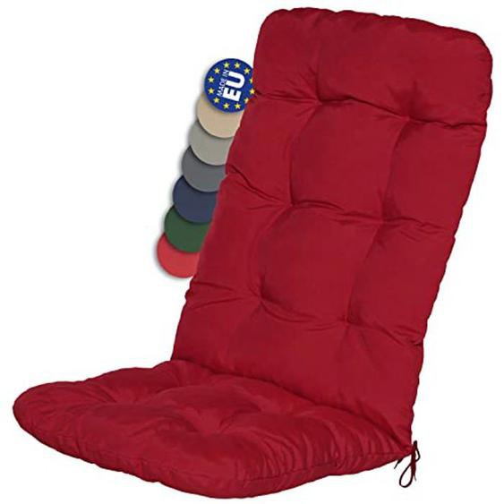 Coussin pour chaise de jardin Beautissu Flair HL - Set 6 coussins 120x50x6cm, rouge