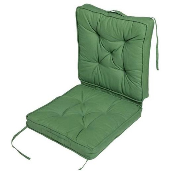 Coussin rehausseur lombaire en coton - HOMESCAPES - 50 x 50 cm - Vert foncé - Carré - Classique